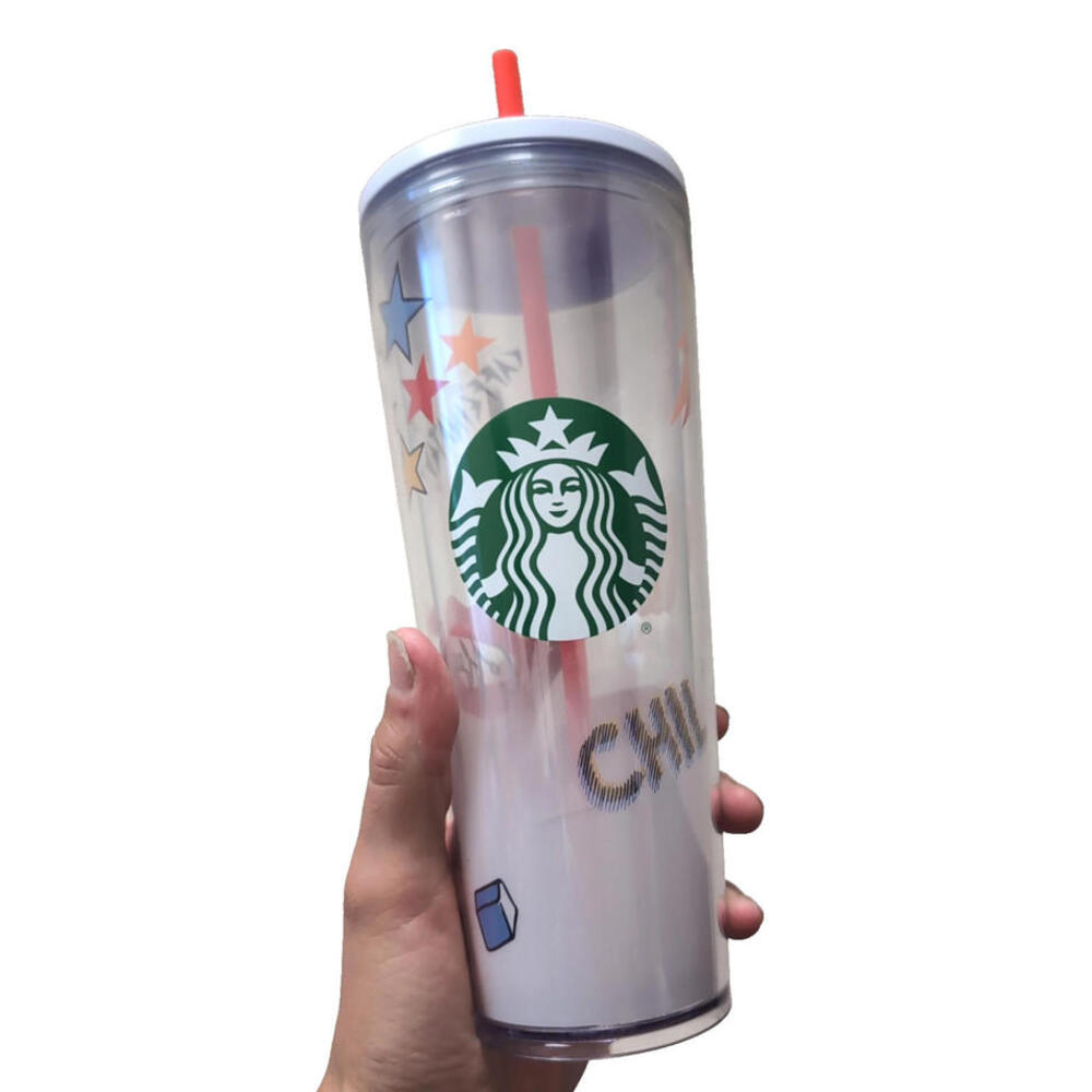 Starbucks Summer 2020 Retro Graffiti White Back to School Venti 24oz Tumbler